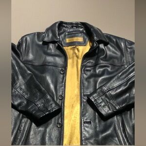 Men’s 3/4 length leather coat